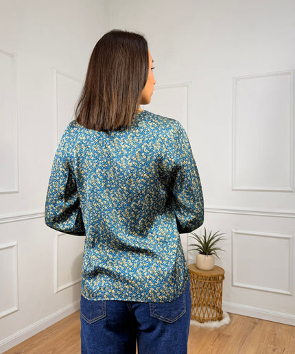 Blusa a maniche lunghe con fantasia floreale Merci Celeste