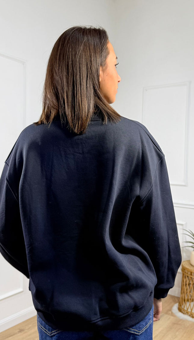 Felpa con Stampa Grafica Vicolo