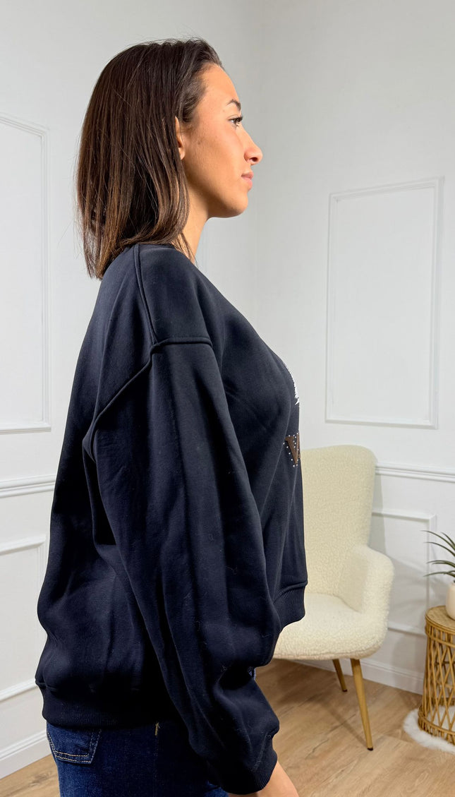 Felpa con Stampa Grafica Vicolo