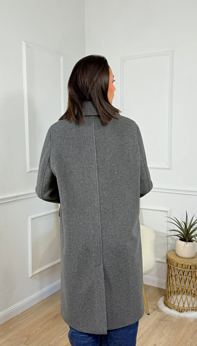 Cappotto Doppiopetto Blukey Grigio