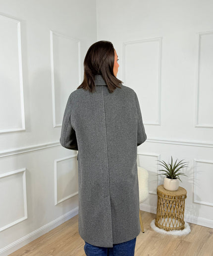Cappotto Doppiopetto Blukey Grigio