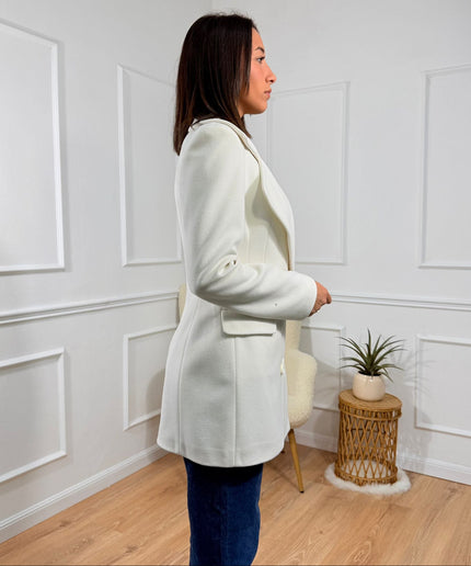 Cappotto Doppiopetto con Collo Ampio Tona Risci