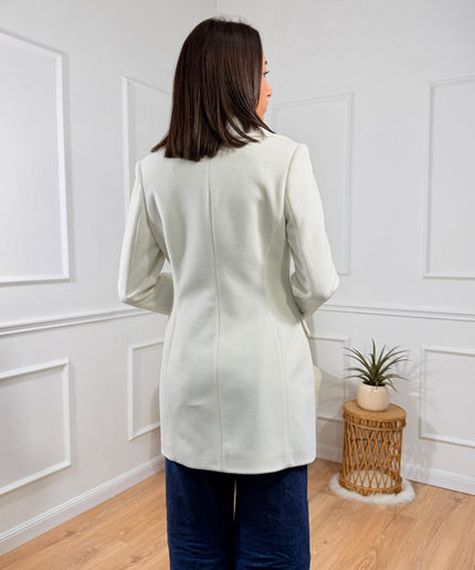 Cappotto Doppiopetto con Collo Ampio Tona Risci