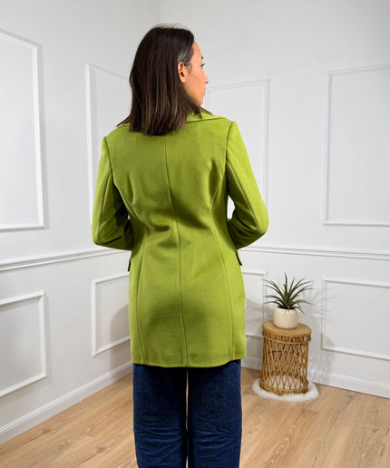 Cappotto Doppiopetto con Collo Ampio Tona Risci