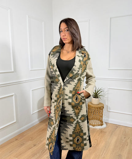 Cappotto Fantasia Geometrica Jijil