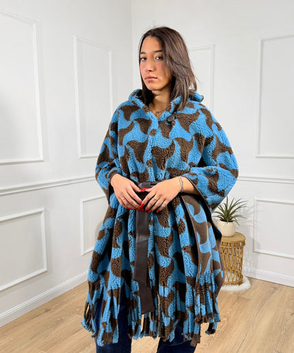 Cappotto Oversize con Motivo Astratto Jijil