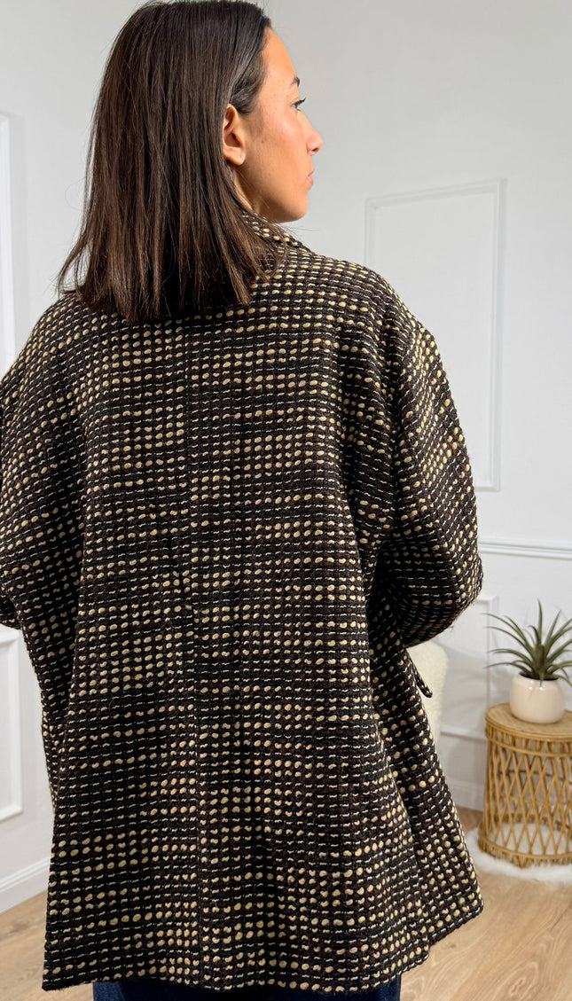 Giacca Oversize Fantasia Vicolo Marrone