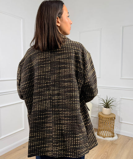 Giacca Oversize Fantasia Vicolo Marrone