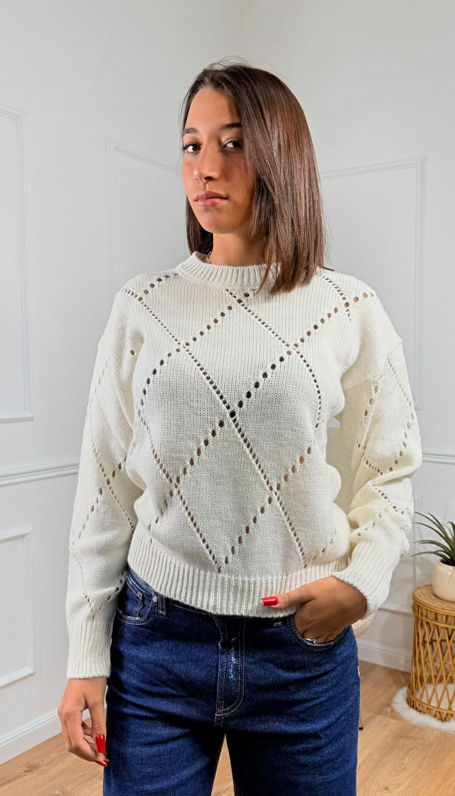 Maglia con Motivo a Giorno Jijil Panna