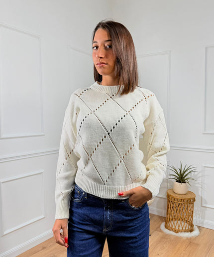 Maglia con Motivo a Giorno Jijil Panna