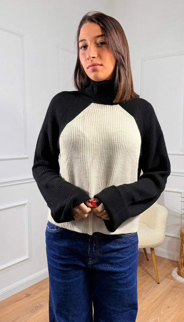 Maglia a Blocchi di Colore Jijil