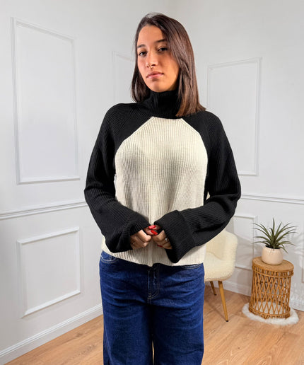 Maglia a Blocchi di Colore Jijil