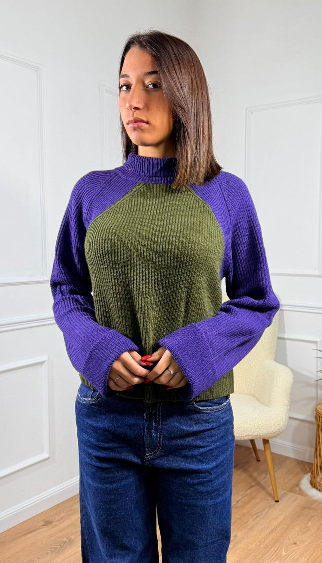 Maglia a Blocchi di Colore Jijil