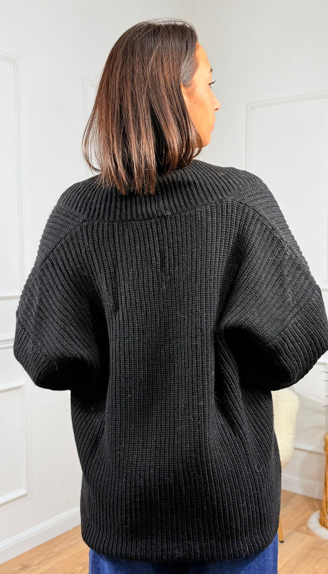 Maglione Scollo Profondo Vicolo Nero