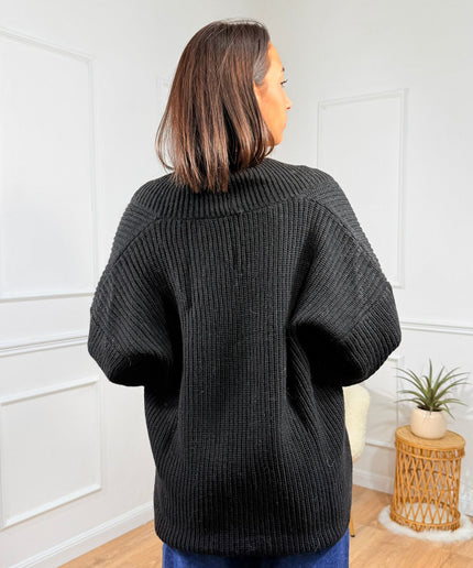 Maglione Scollo Profondo Vicolo Nero