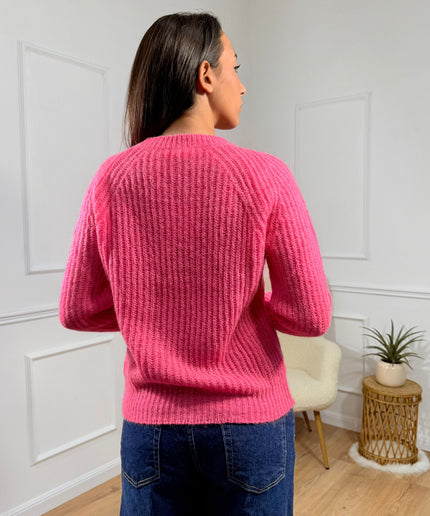 Maglia con Dettaglio Gioiello Vicolo Fucsia