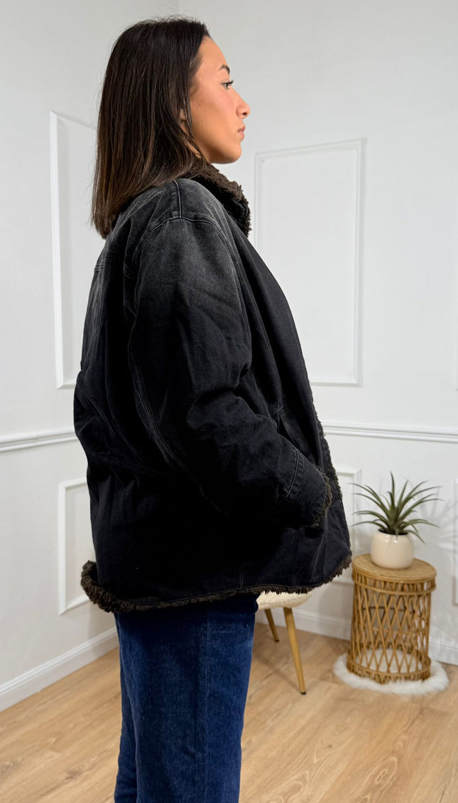 Giacca con Interno Morbido Vicolo Nero