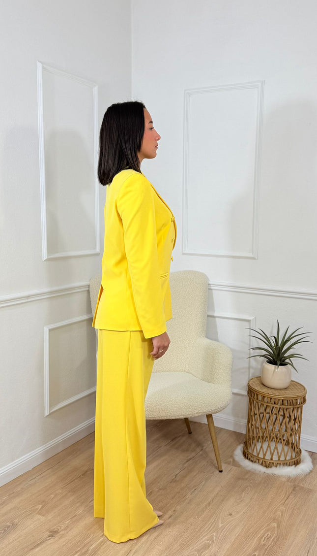 Tailleur Doppiopetto Tona Risci Giallo