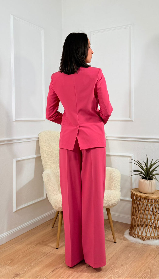 Tailleur doppiopetto Tona Risci Fucsia