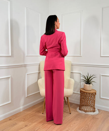 Tailleur con cintura Tona Risci Fucsia