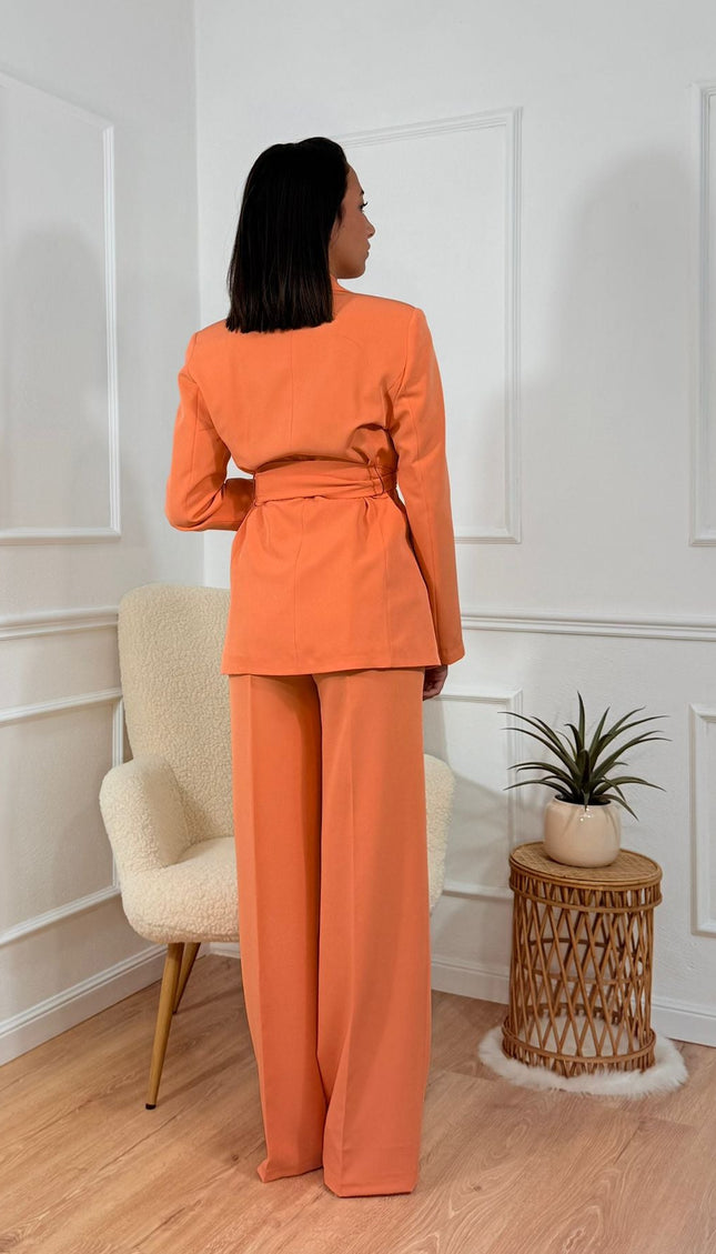Tailleur con cintura Tona Risci Arancione