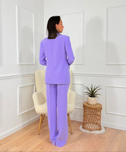 Tailleur con Blazer a Scollo Profondo Cristina Effe Lilla