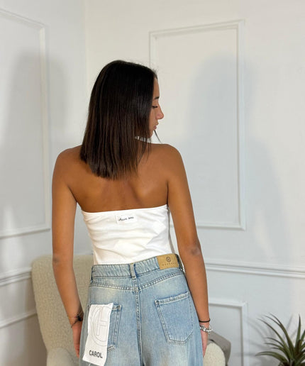 Top Halter con Nodo Haveone – Bianco