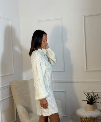 Abito Maglione Dolcevita – Panna