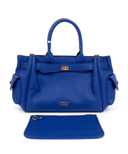Borsa Mariella Burani blu elettrico a mano con pochette