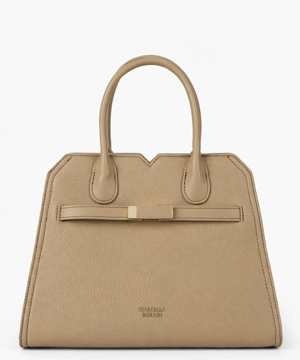 Borsa Mariella Burani beige a mano con fibbia