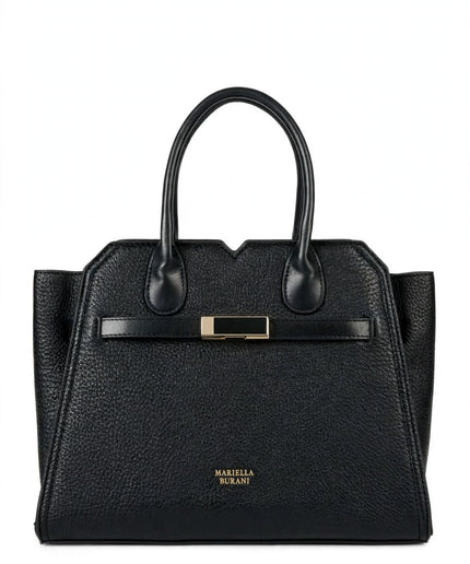 Borsa Mariella Burani nera a mano con fibbia