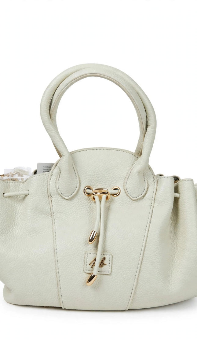 Borsa Mariella Burani grigio perla a mano con coulisse