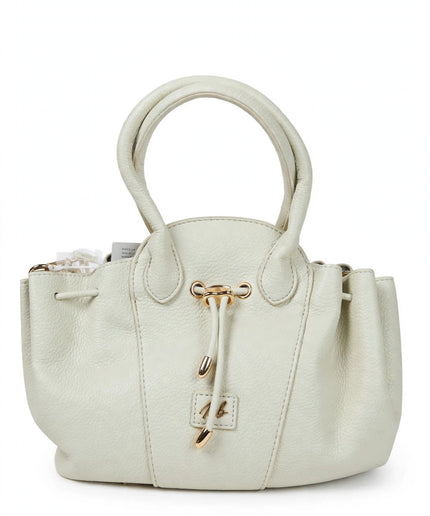Borsa Mariella Burani grigio perla a mano con coulisse