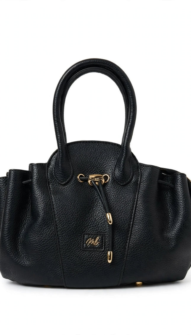 Borsa Mariella Burani nera a mano con coulisse