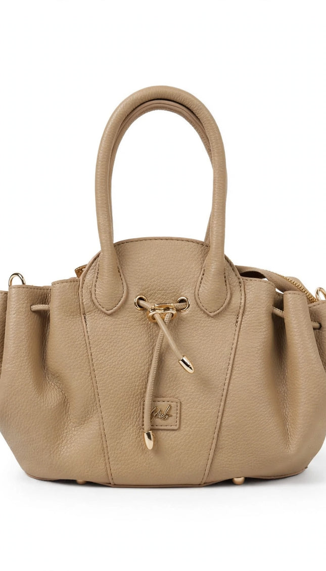 Borsa Mariella Burani beige a mano con coulisse
