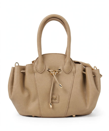 Borsa Mariella Burani beige a mano con coulisse