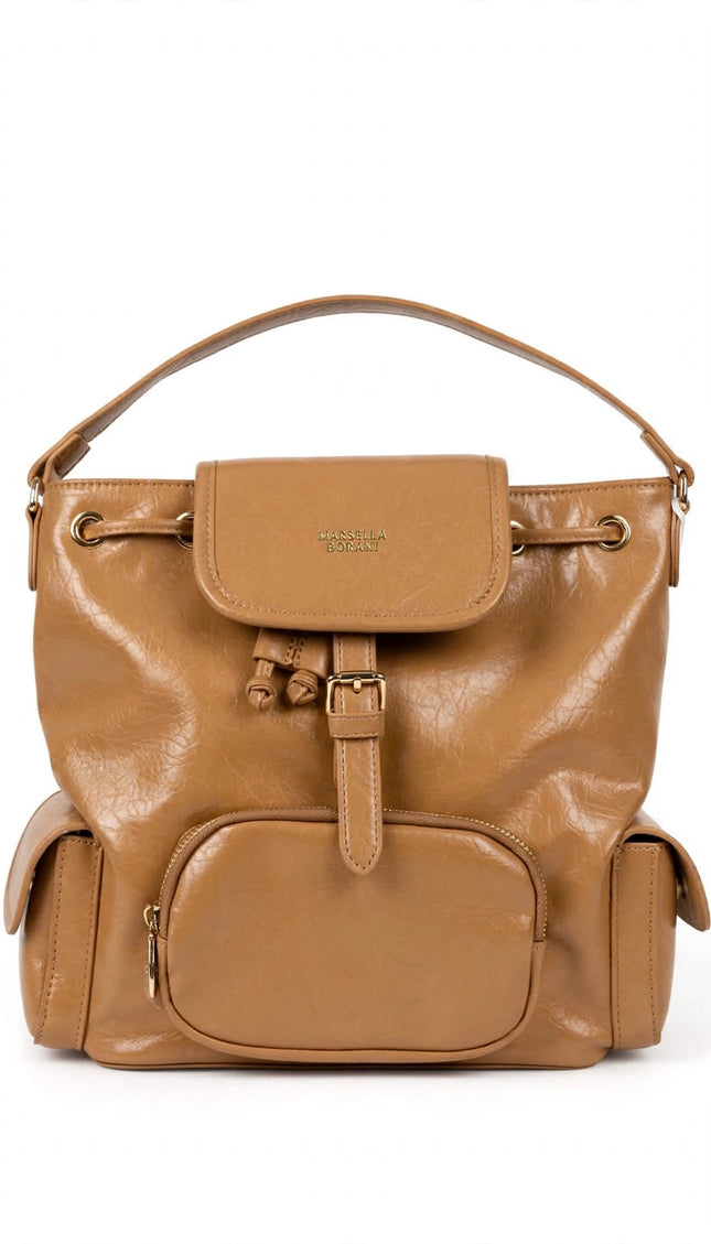 Zaino Mariella Burani cuoio con tasche
