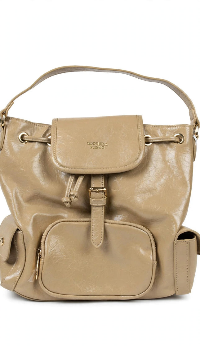 Zaino Mariella Burani beige con tasche