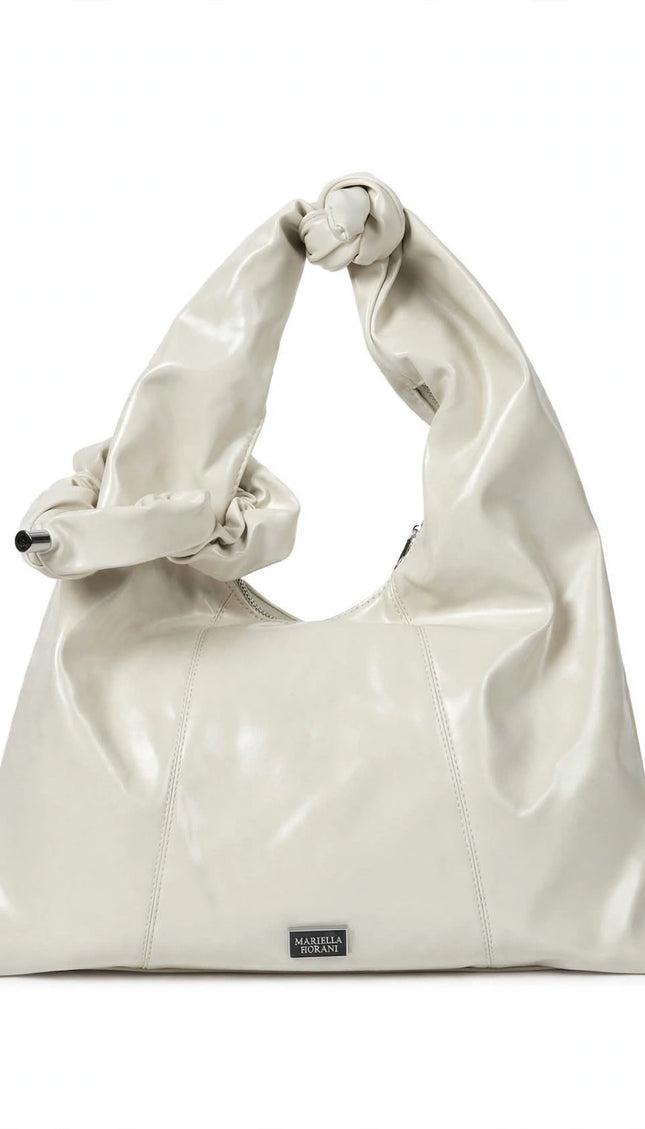 Borsa Mariella Burani panna hobo con nodo