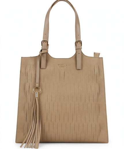 Borsa Mariella Burani beige shopper con nappa