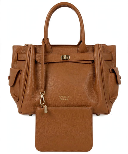 Borsa Mariella Burani cuoio a mano con pochette