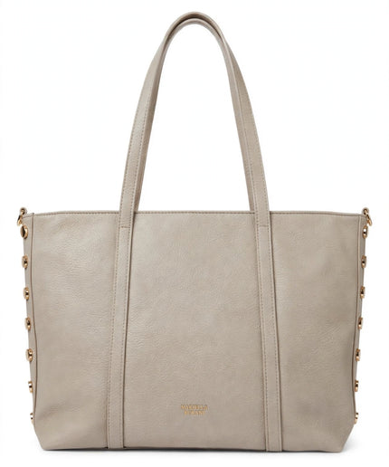 Borsa Mariella Burani tortora shopper borchiata