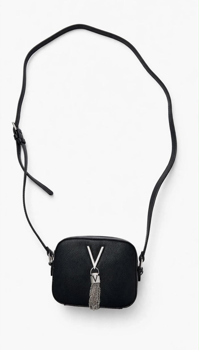 Borsa Mario Valentino nera mini a tracolla con nappina