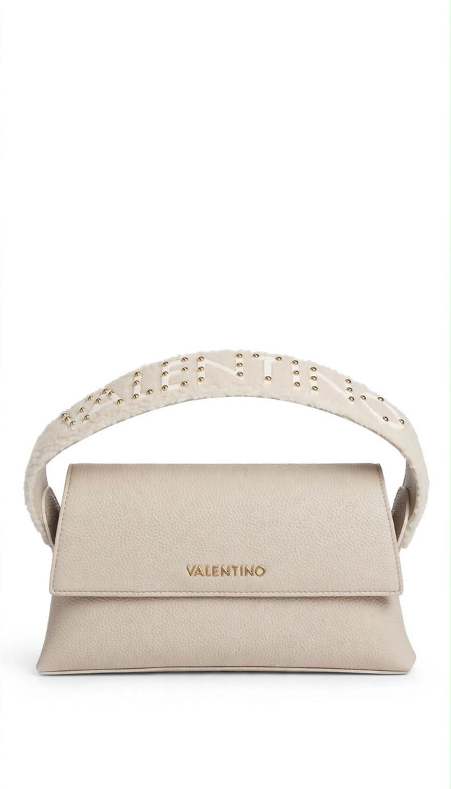 Borsa Mario Valentino beige a spalla con tracolla decorata