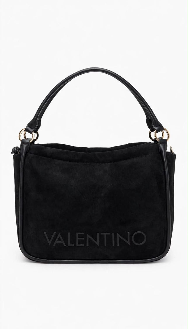 Borsa Mario Valentino nera scamosciata con logo