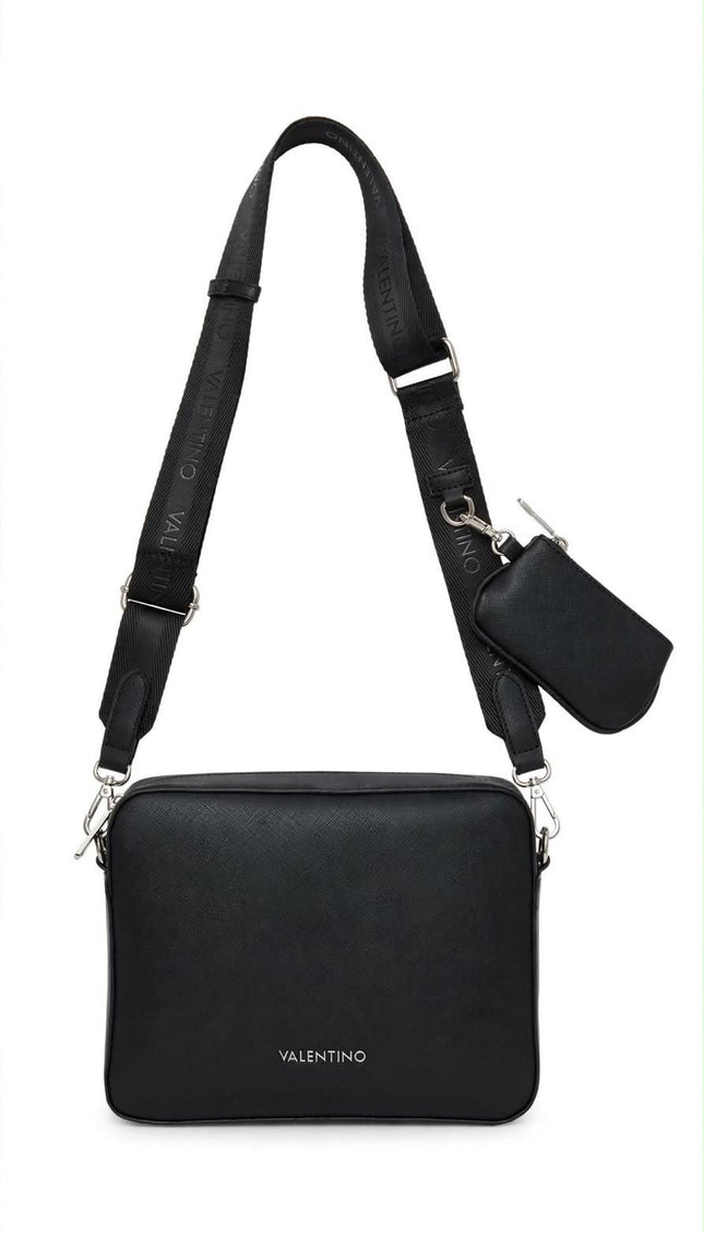 Borsa Mario Valentino nera a tracolla con portachiavi