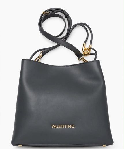 Borsa Mario Valentino nera a spalla con logo dorato