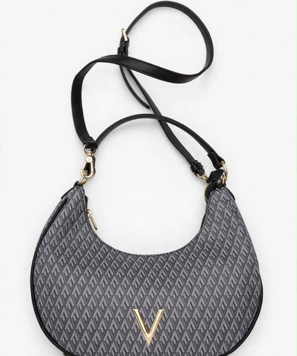 Borsa Mario Valentino grigia a spalla con logo V