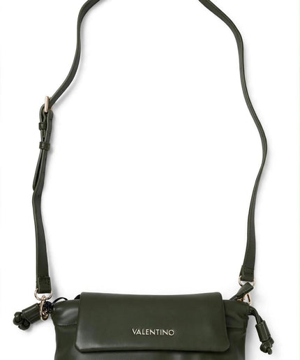 Borsa Mario Valentino verde scuro a tracolla con patta morbida