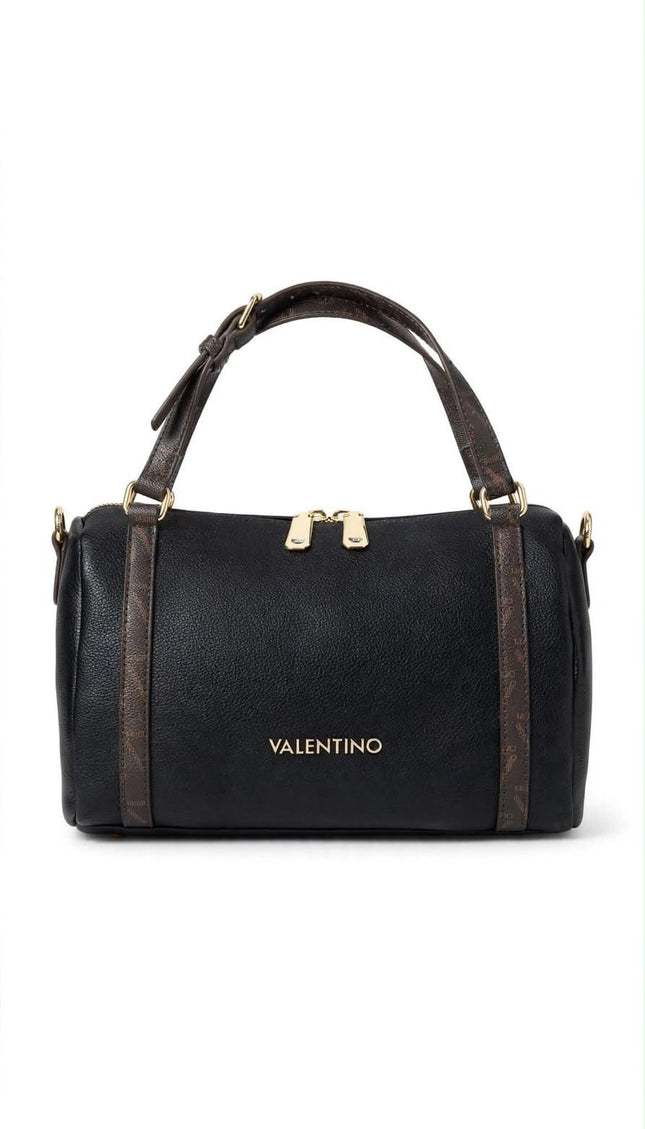 Borsa Mario Valentino nera bowling con dettagli marroni